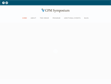 Tablet Screenshot of cpmsymposium.com